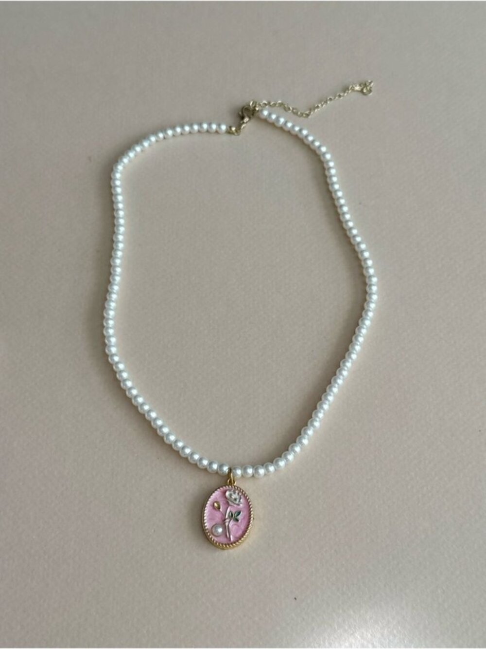 Pearl flower necklace M1898